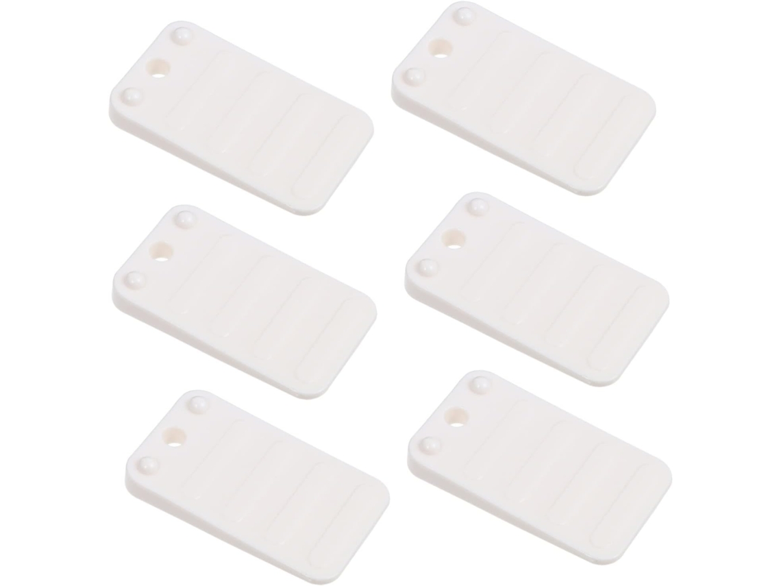 Conjunto De 6 Protetores De Plástico Branco Para Elevar Os Pés De Móveis, Como Mesas E Sofás