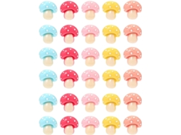 30 Tachinhas Decorativas Em Formato De Cogumelo Para Fotos, Quadros