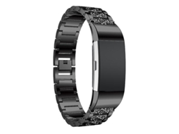 Bracelete de Smartwatch para Fitbit Charge 2 Preto VENISYMLIS