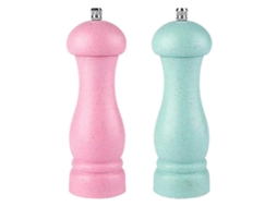 Conjunto de 2 Moedores Sal e Pimenta Madeira com Núcleo Cerâmica AQUAFORGE