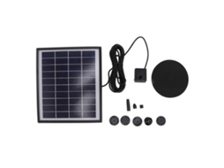 Bomba solar de fonte 5.0W, anti-entupimento, portátil, fácil de limpar, flutuante para exterior, 12V