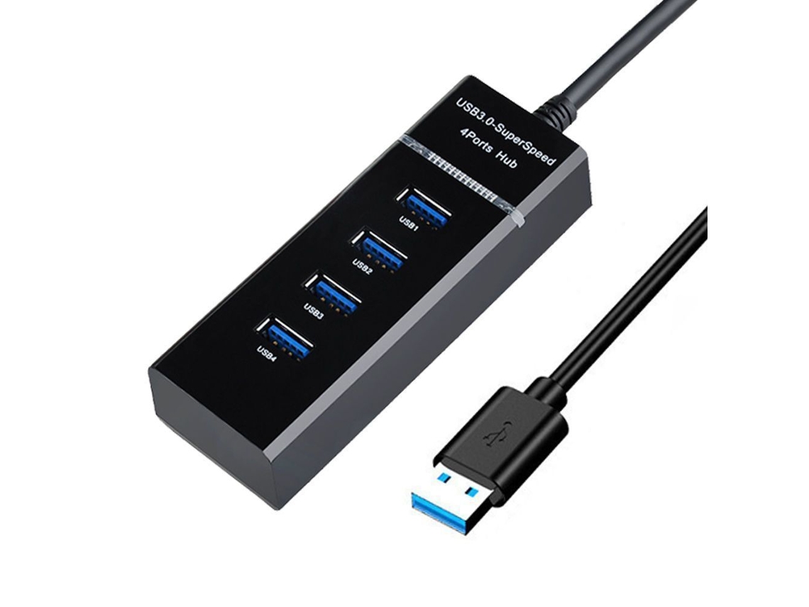 Hub Usb 4 Portas Usb 3.0 Adaptador SPQMENT (0.3 M)