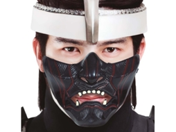 Meia máscara de guerreiro japonês