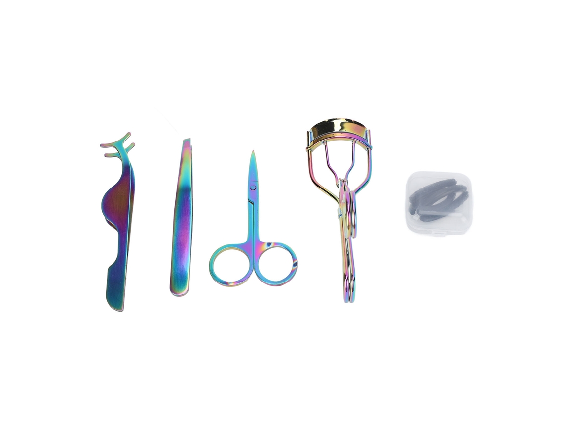 Conjunto De Rizador De Pestañas Colorido Y Duradero Herramientas De Maquillaje Com Design Humanizado E Ferramentas Completas