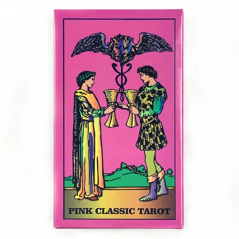 Baralho de Tarô Clássico Rosa Novinho em Folha, com 78 Belas Ilustrações e um Guia Fácil de Entender. MDUG