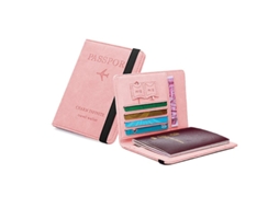 Porta passaporte Rosa para Mala com Proteção Rfid AQUAFORGE