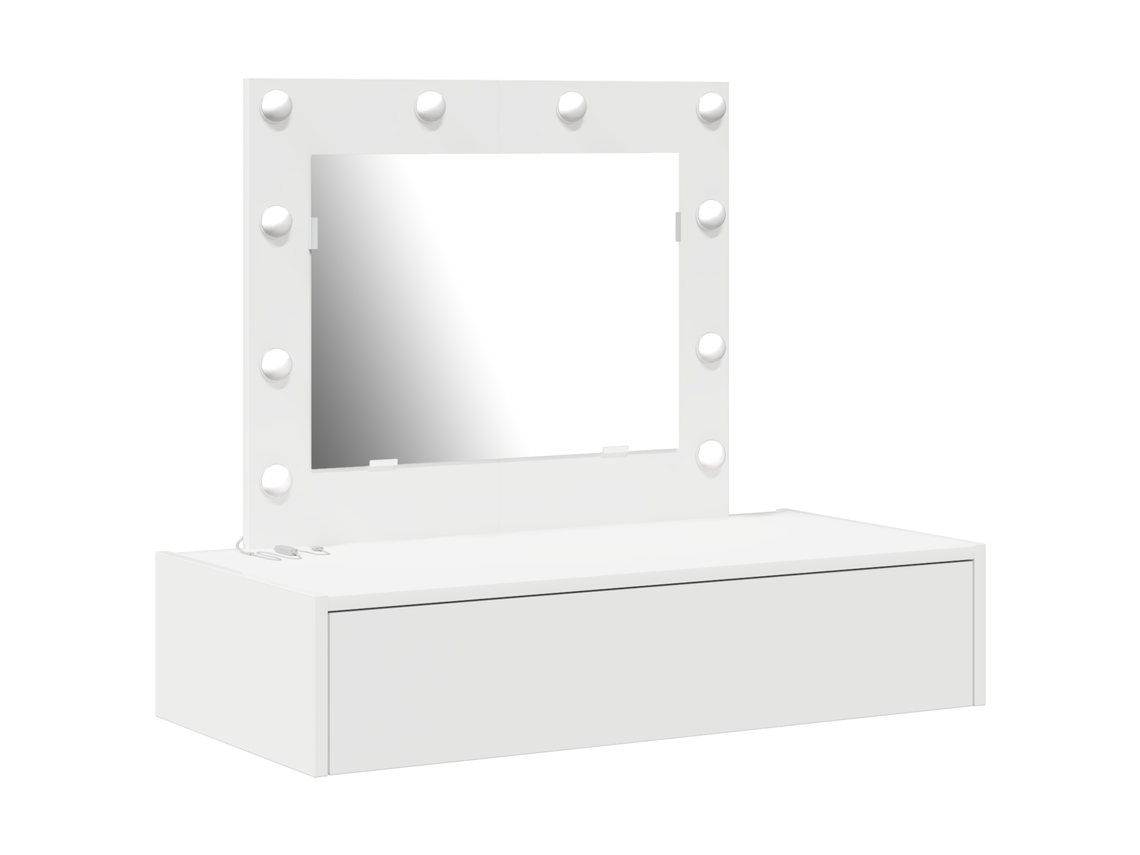 Conjunto 1 Mesa De Maquiagem Moderna Vidaxl Branco Derivados De Madeira (83 X 40 X 70 Cm)