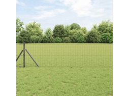 Vidaxl Cerca Euro 0,6 X 10 M Ferro Revestido De Pvc Cinzento