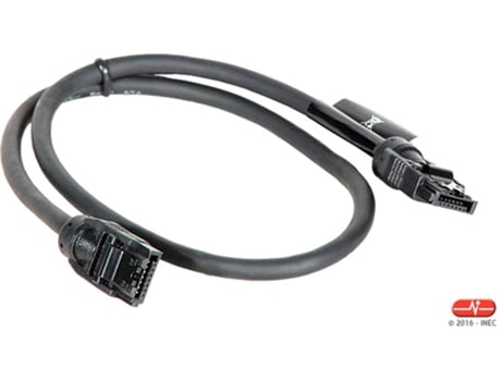 Cabo SATA3 6Gb com clip segurança Preto 1 m.