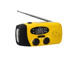 Rádio De Manivela Com Células Solares / Lanterna Powerbank De 2000mah Brilvibera