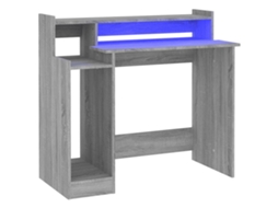 Secretária com luzes LED 97x45x90 cm Madeira Processada Sonoma MAISON EXCLUSIVE