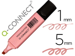 KF17958 :MARCADOR Q-CONNECT FLUORESCENTE PASTEL ROSA PONTA BISELADA