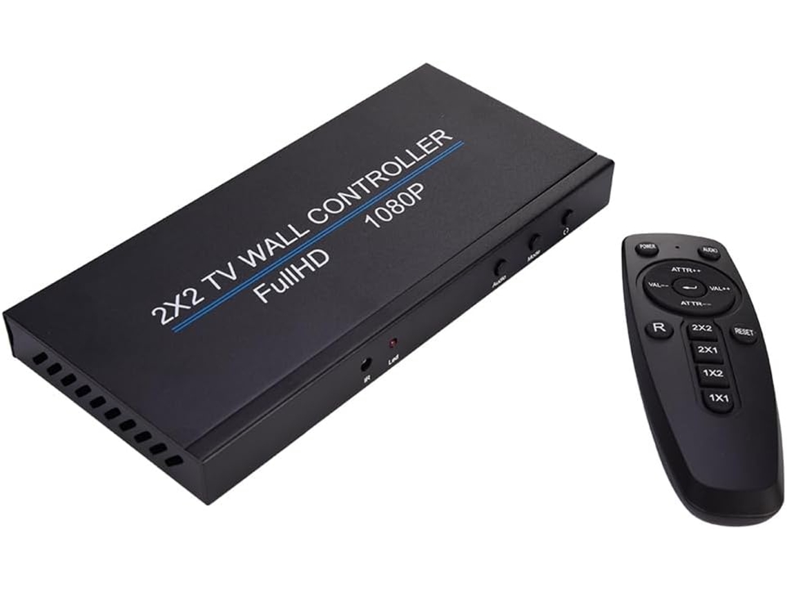 Controlador de Videowall 2x2 Full Hd 1080p 4 Canais para Tela com Dimmer. SFUSHOS