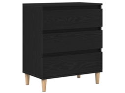 Conjunto 1 Estante De Armazenamento Vidaxl Preto Derivados De Madeira (60 X 35 X 70 Cm)