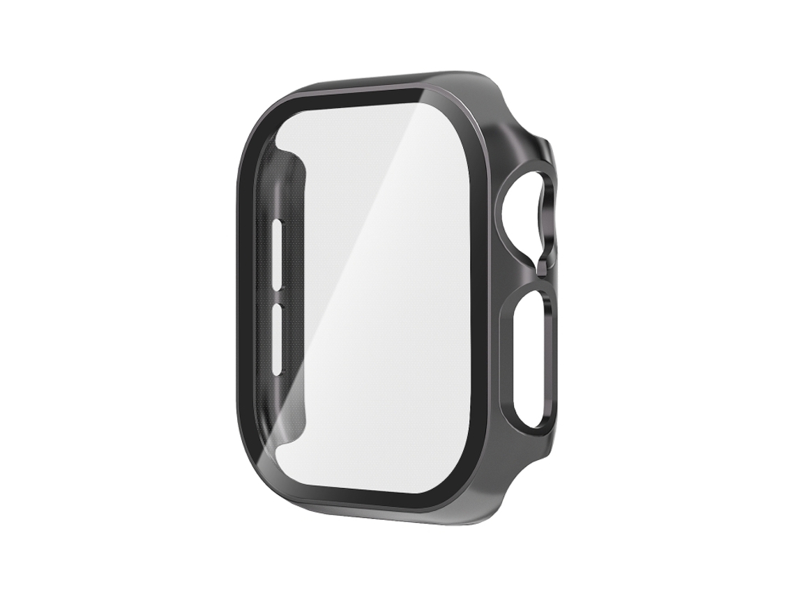 Capa para Apple Watch Series 10 46 Mm com Protetor de Tela de Vidro Temperadocinza XIAOMOYU