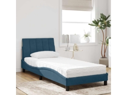 Vidaxl Cama Com Colchão Hanko 80x200 Cm Veludo Azul