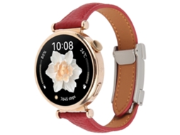 Pulseira De Couro Universal Fina Com Fecho Magnético