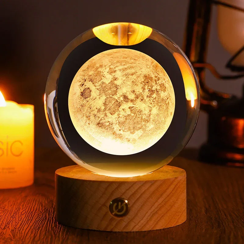 Bola de Cristal de 60mm com Gravação a Laser 3d MDUG (estilo 1 60mm)