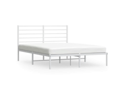 Estrutura de Cama com Cabeceira Metal Branco MAISON EXCLUSIVE 120x190 cm