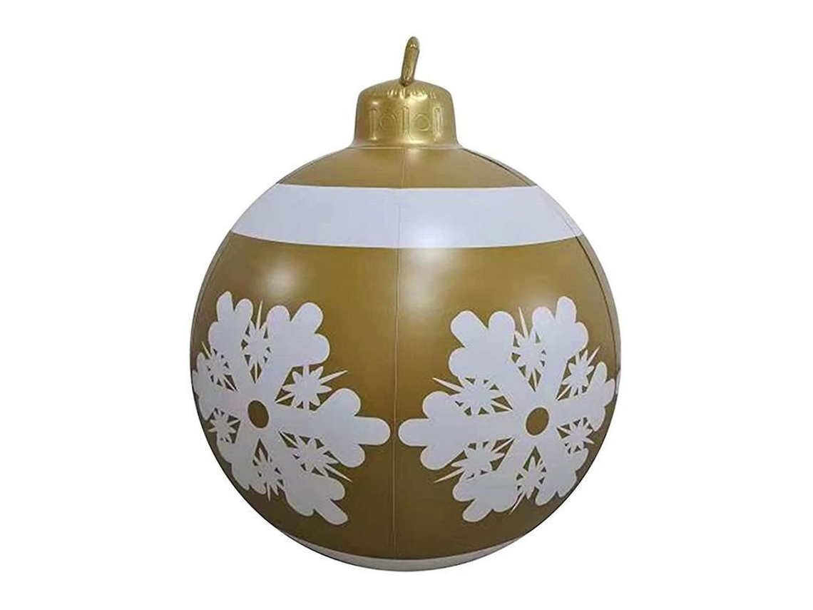 Bola Inflável De Natal De Pvc Exterior Com Bomba De Inflar 60 Cm Decoração Festiva Grande