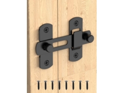 Fechadura De Porta Deslizante, Fechadura De Portão De Aço Inoxidável F Slowmoose (1, Preto)