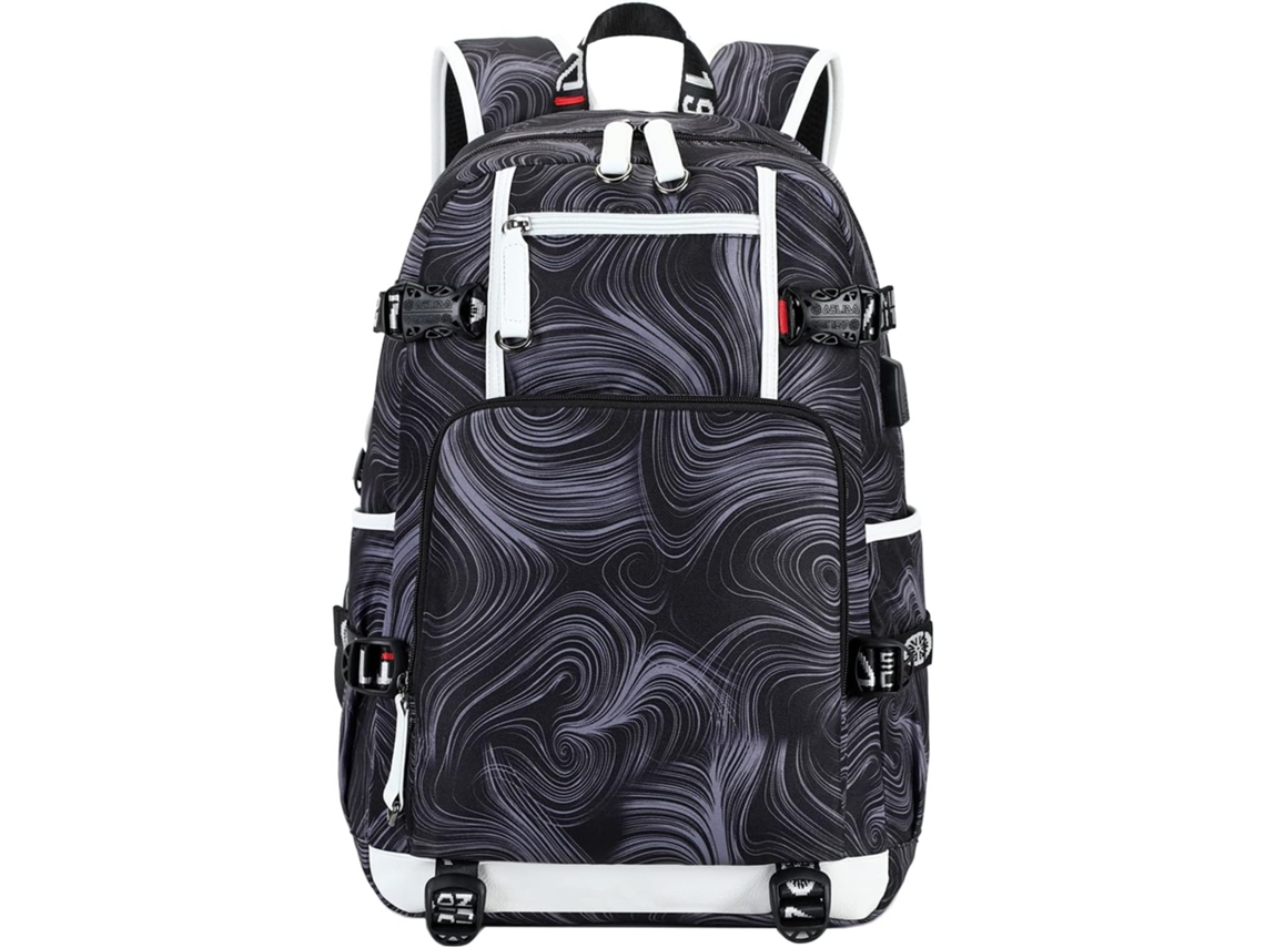 Mochila Para Meninos Com Porta De Carregamento, Laptop, Resistente À Água Estudantes Universitários Aquaforge (preta)