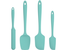 Espátulas De Silicona - 4 Piezas - Resistentes Al Calor Hasta 315 °c - Azul Y Verde