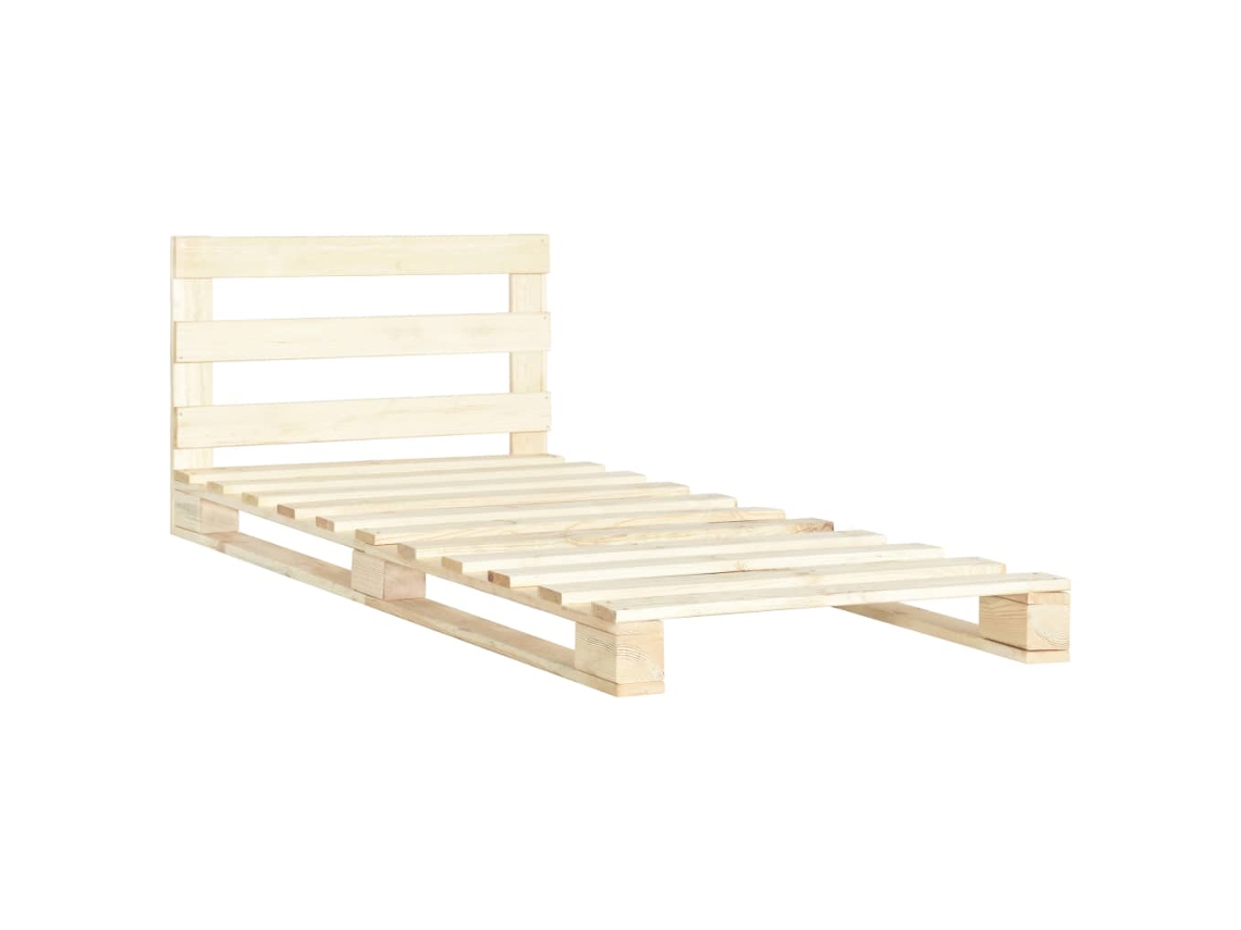 Estrutura de Cama em Paletes Pinho Maciço 90x200 Cm MAISON EXCLUSIVE