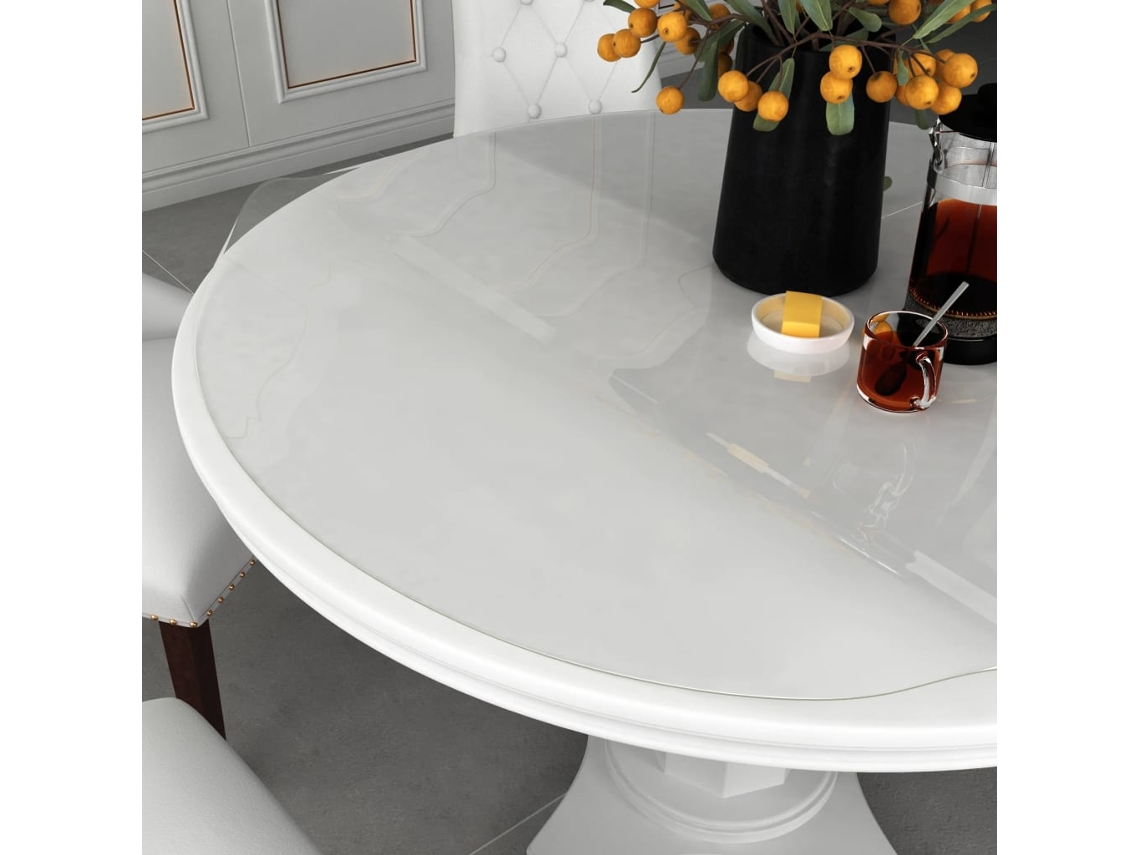 Vidaxl Protetor De Mesa Ø 110 Cm 1,6 Mm Pvc Transparente