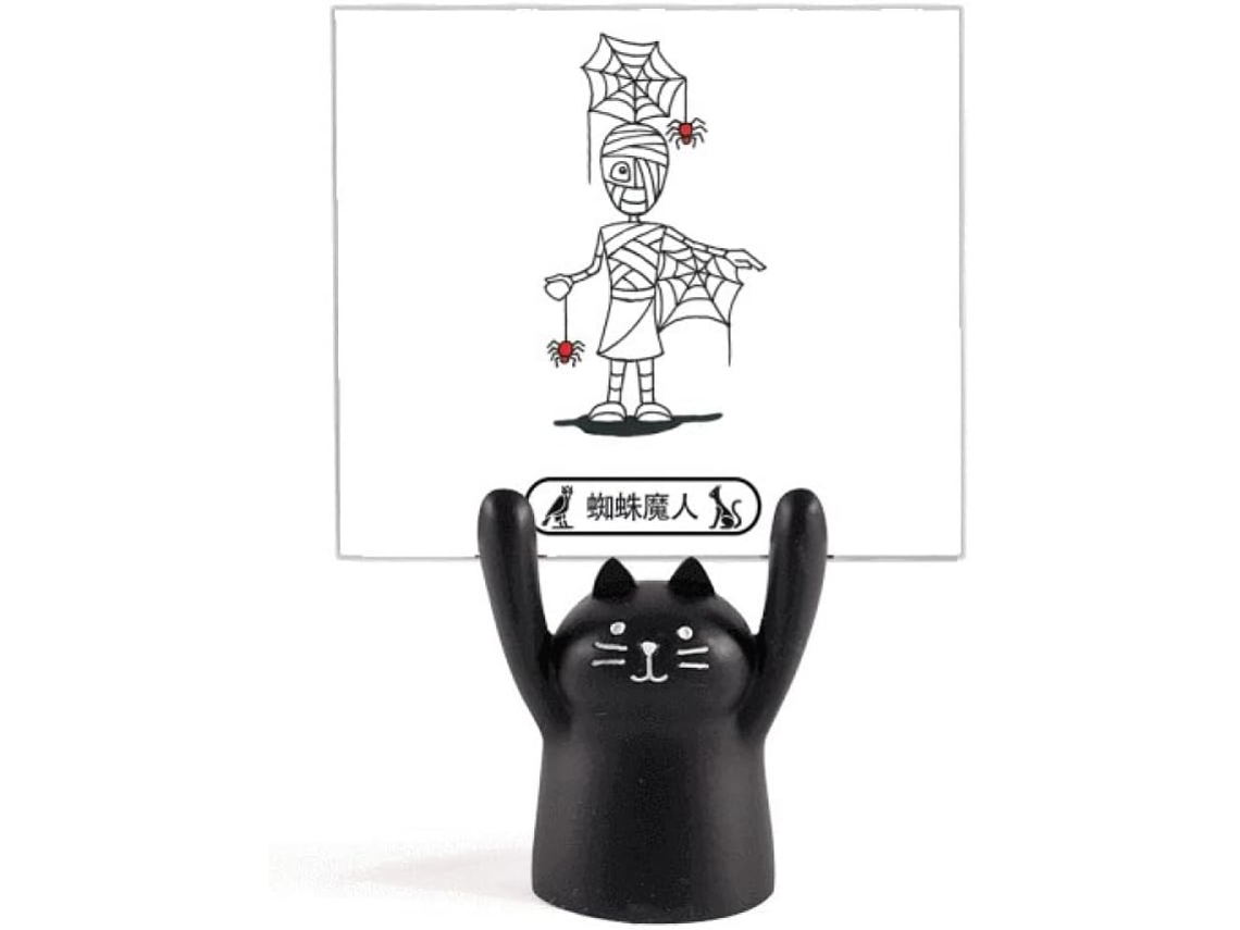 Porta recados do Homem aranha Hórus, Decoração de Gato Preto para o Halloween Egípcio 4 X 5 Cm