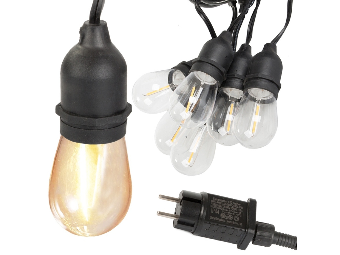 Cordão De Luzes Led, 20 M, Energia Solar, Para Decoração De Casa, Festas, Jardim E Eventos