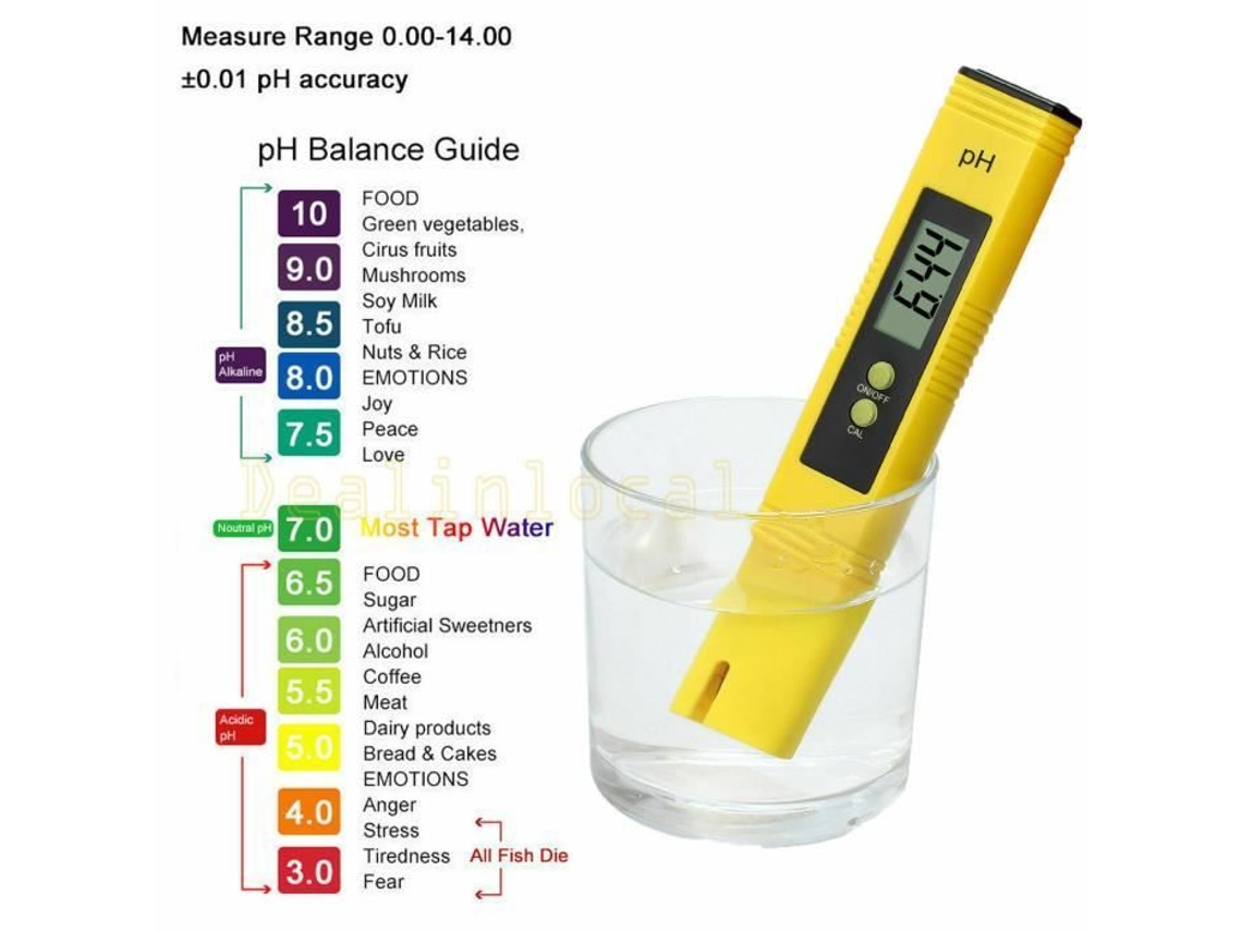 Lcd Digital Medidor de Ph Elétrico Tester Caneta de Teste de Água Hidropônica Teste de Aquário B