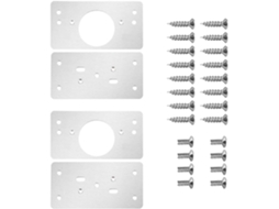 Kit Com 10 Placas De Reparo Dobradiças Em Aço Inoxidável Para Portas Armários Metálicos, Parafusos, Dobradiça Sem