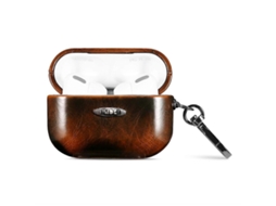 Capa protetora para fones de ouvido AirPods Pro com textura de couro encerado e acabamento em couro envernizado. GIECY