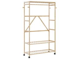 Clothes Rack, Clothes Racks Vidaxl Marrom Bambu (110 Cm)