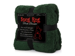 Cobertor Snugrug Luxo Sherpa Fleece Sofá Tv Lance Cobertores Para Presente 127x178cm - Verde Corrida