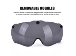 Mountain Cycling Capacete Bicicleta Capacete Ultraleve Bike Helmet com Óculos Equipamento de Ciclismo TAISHENGDA