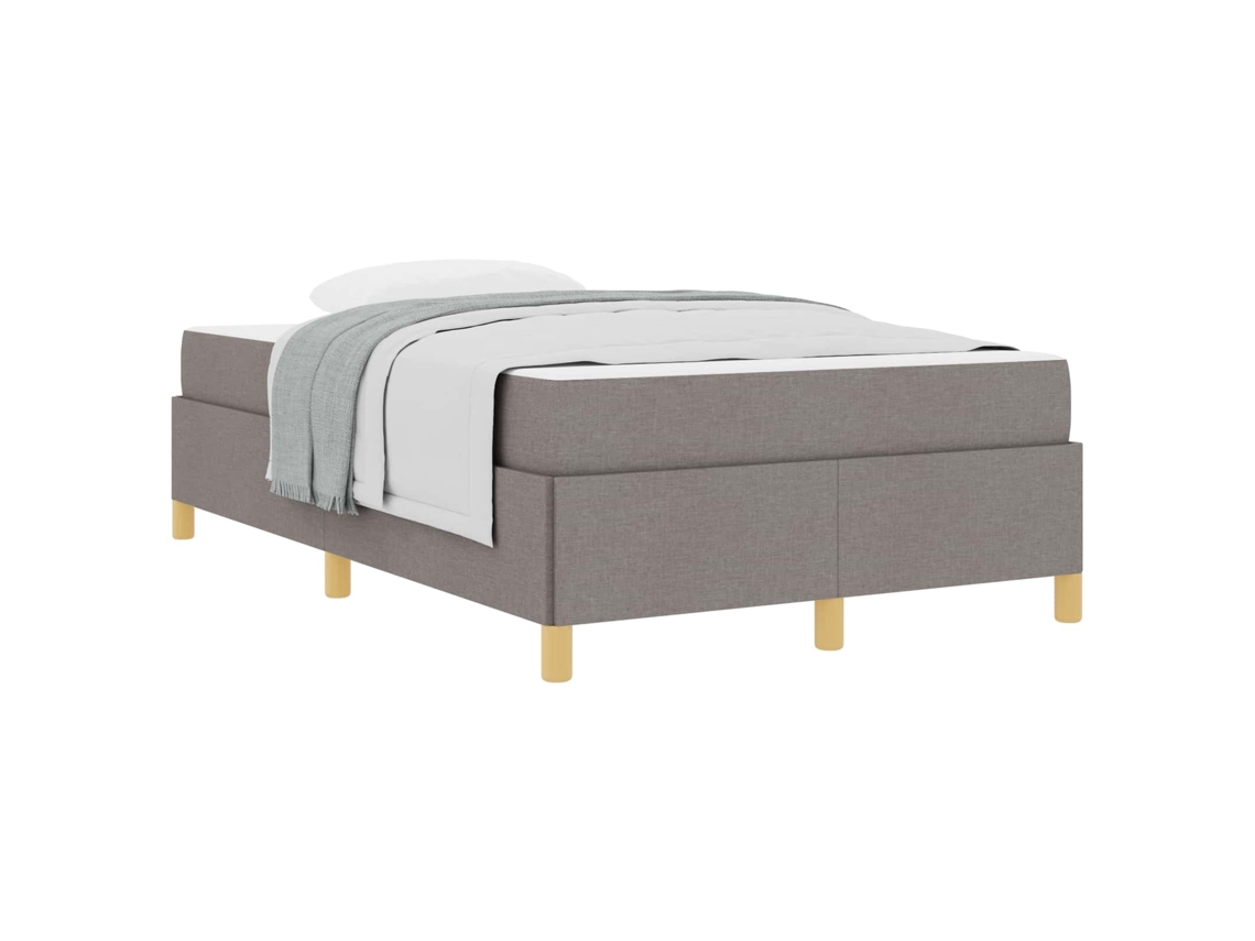 Estrutura de cama cinzento acastanhado 120x190 cm tecido MAISON EXCLUSIVE