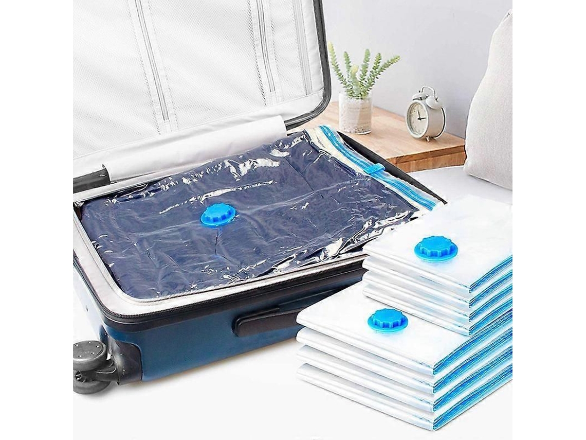 Conjunto De 3 Sacos Armazenamento A Vácuo Para Roupas Cama, Travesseiros, Toalhas E - Economiza Espaço Em Viagens Inclui Bomba Manual.