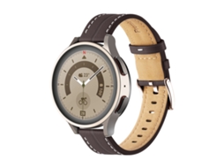 Bracelete de Smartwatch para Coros Pace 2/Coros Apex 42mm de couro genuíno com ranhuras universais (café)
