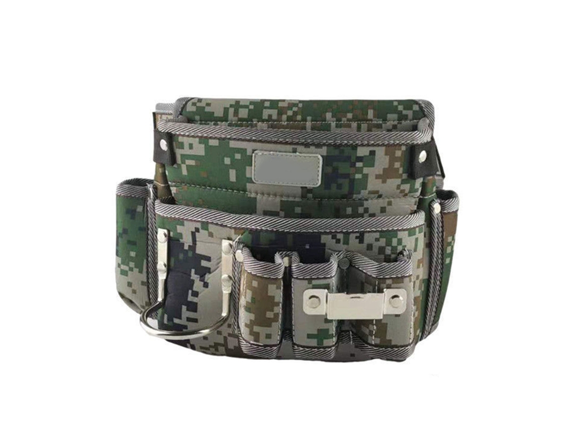 Bolsa De Ferramentas De Cintura De Tela Oxford Resistente Com Bolsos Multifuncionais E Cinto Para Trabalhos De Reparo