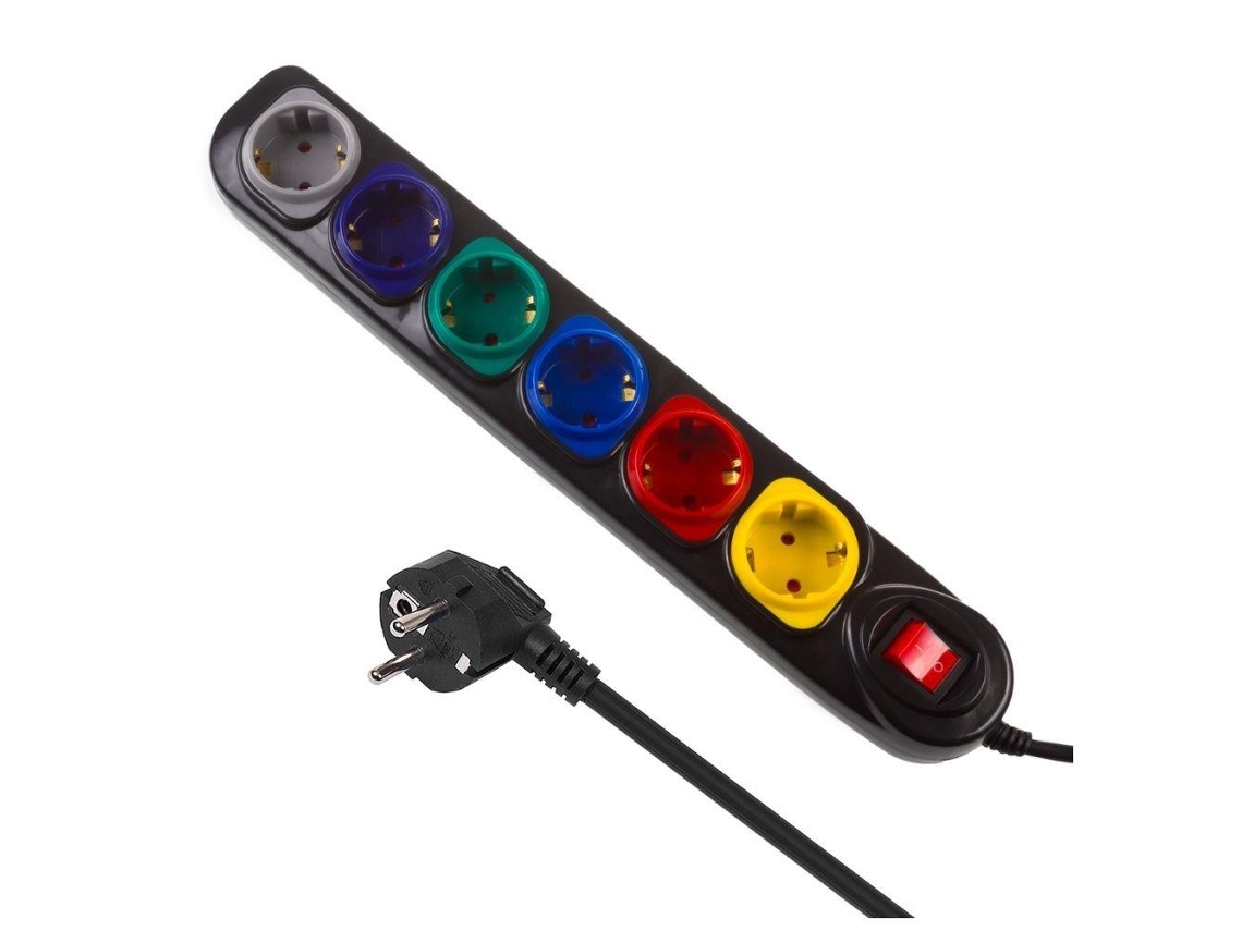 Extensão Elétrica Macclean para Pc Rtv com 6 Tomadas e Interruptor, 1,5 M MACLEAN