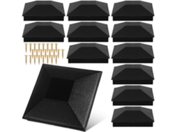 Conjunto De 12 Tampas Impermeáveis Quadradas Para Postes De Cerca