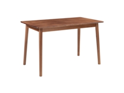 Mesa de jantar Klijori para 6 pessoas madeira 140x70x74 cm nogueira EN.CASA