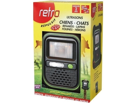 Repelente Ultrassônico Retrô Para Cães, Gatos, Coelhos, Doninhas, Garças Retro