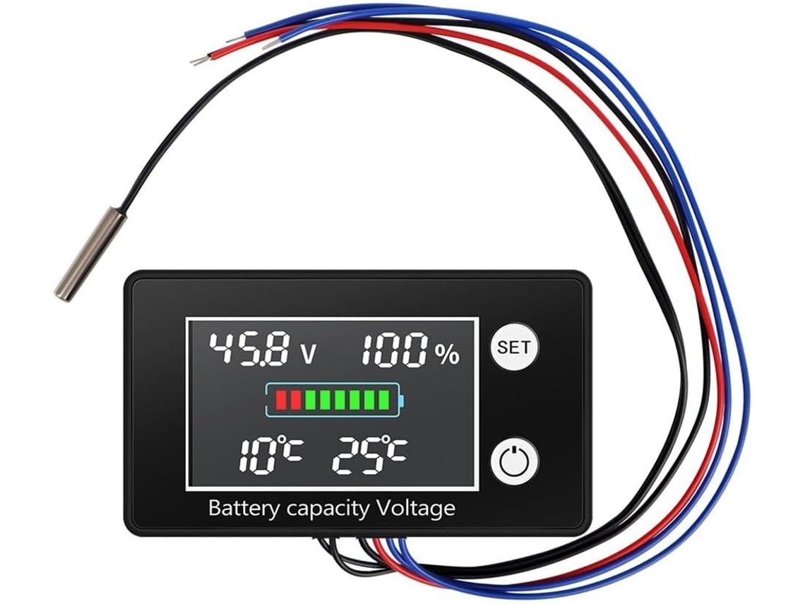 Voltímetro Dc Digital V Lcd Temperatura