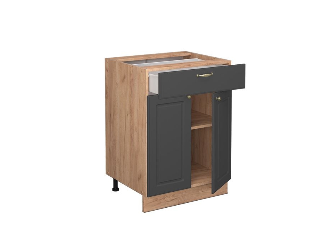 Móvel de cozinha Vicco Fame-Line, ouro antracite, 60 cm com gaveta, sem bancada