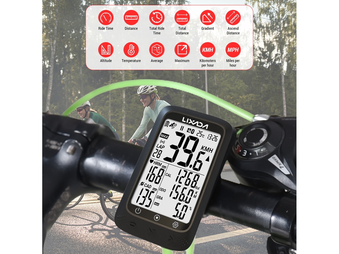 Computador Mali de Bicicleta GPS, Sem Fio, IPX7, Ant+, Bluetooth, 2.3