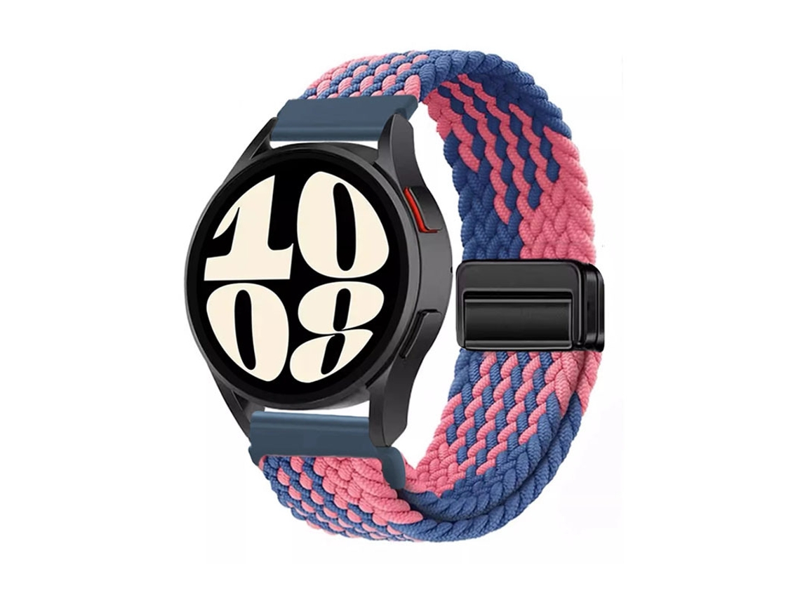 Pulseira GT6 em Nylon Trançado com Data Magnética, Compatível com Huawei Watch 5, Samsung Galaxy Watch 7, Xiaomi Watch