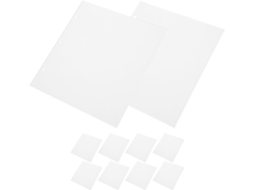 Recarregue Autocolantes 3 Trous Des Photos Em Pvc Et Papier 10 Feuilles Stockage Amplo Para Álbum De Fotos